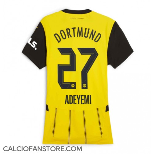 Maglia Calcio Borussia Dortmund Karim Adeyemi #27 Prima Divisa Donna 2024-25 Manica Corta